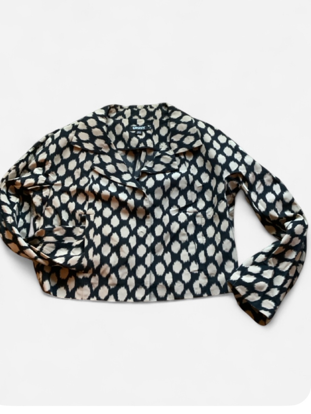 DKNY Leopard Print Cropped Jacket Women's 6